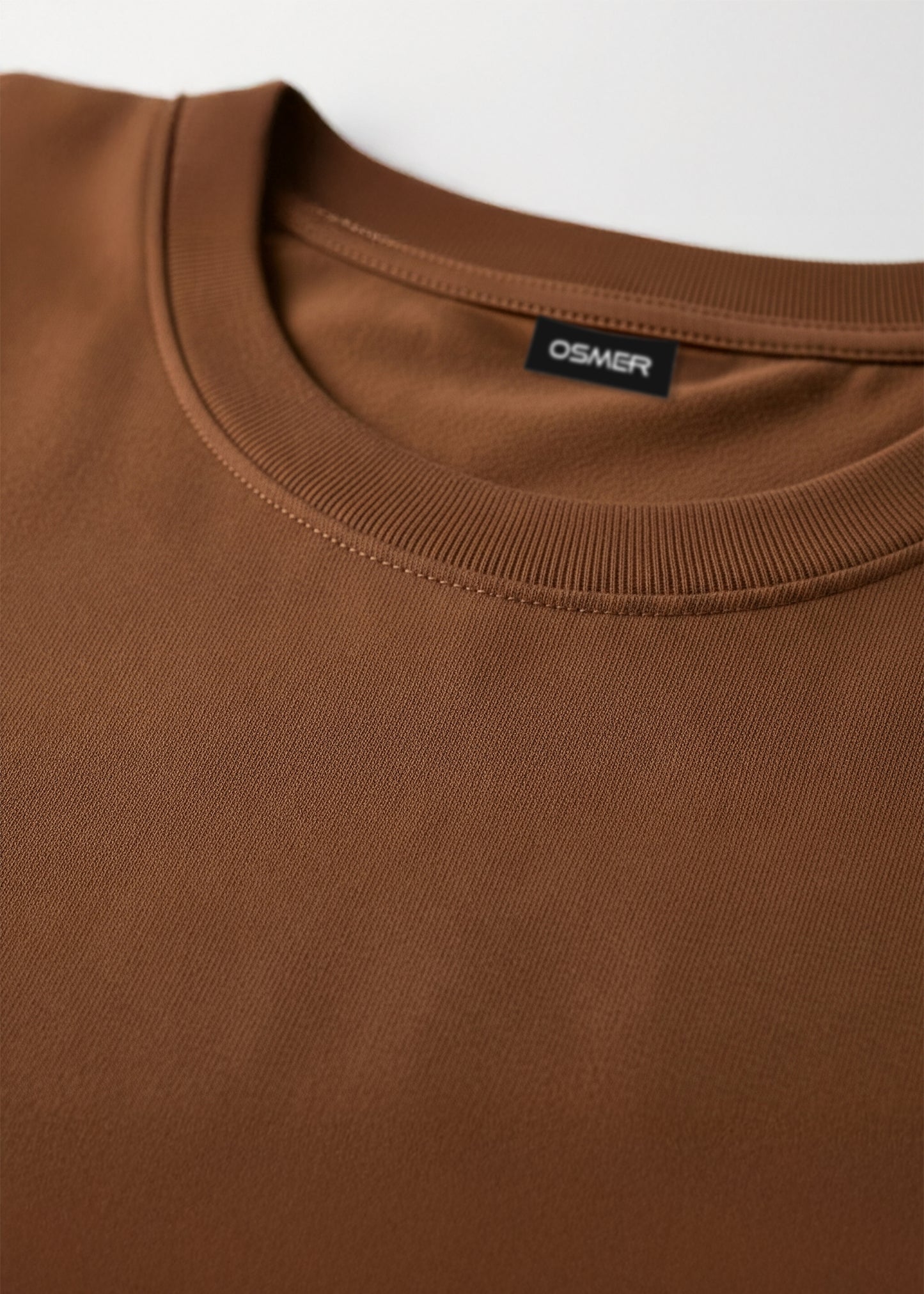 Oversized Solid Tee - Coffee Brown