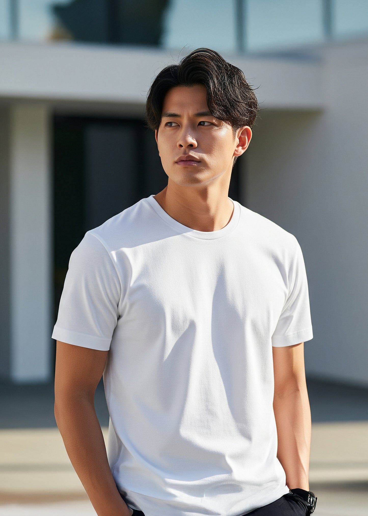 Premium Classic Crew Neck Tee - White