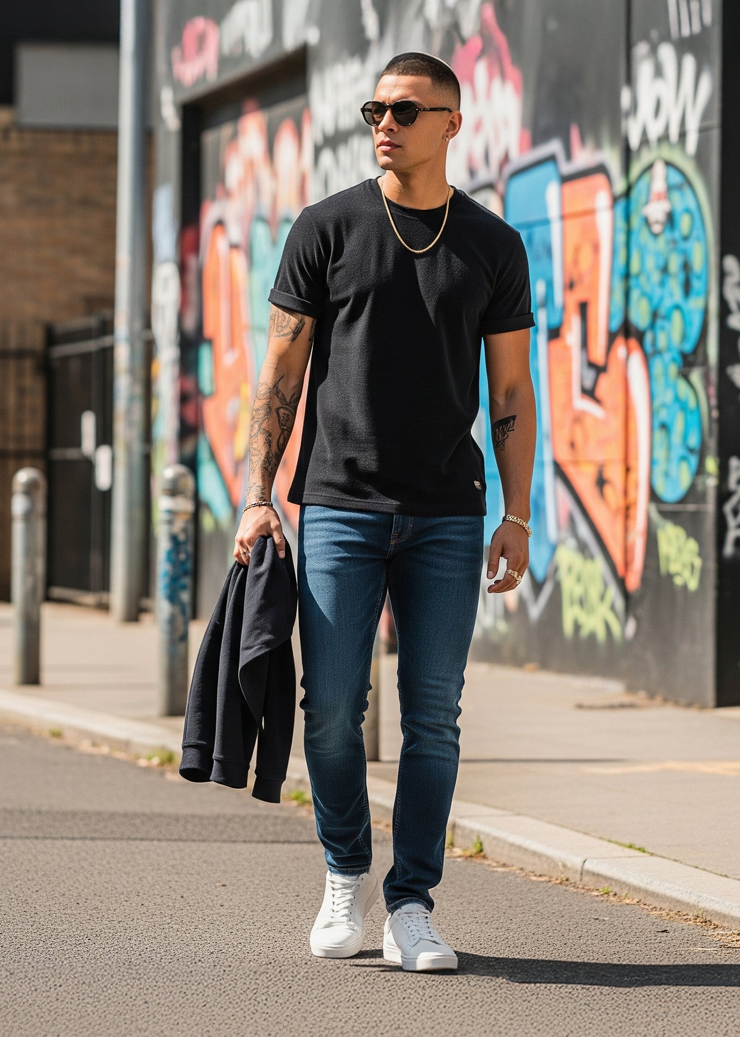 Premium Classic Crew Neck Tee - Black