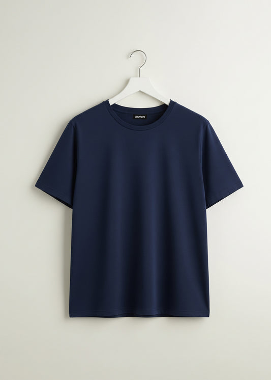 Premium Classic Crew Neck Tee - Navy Blue