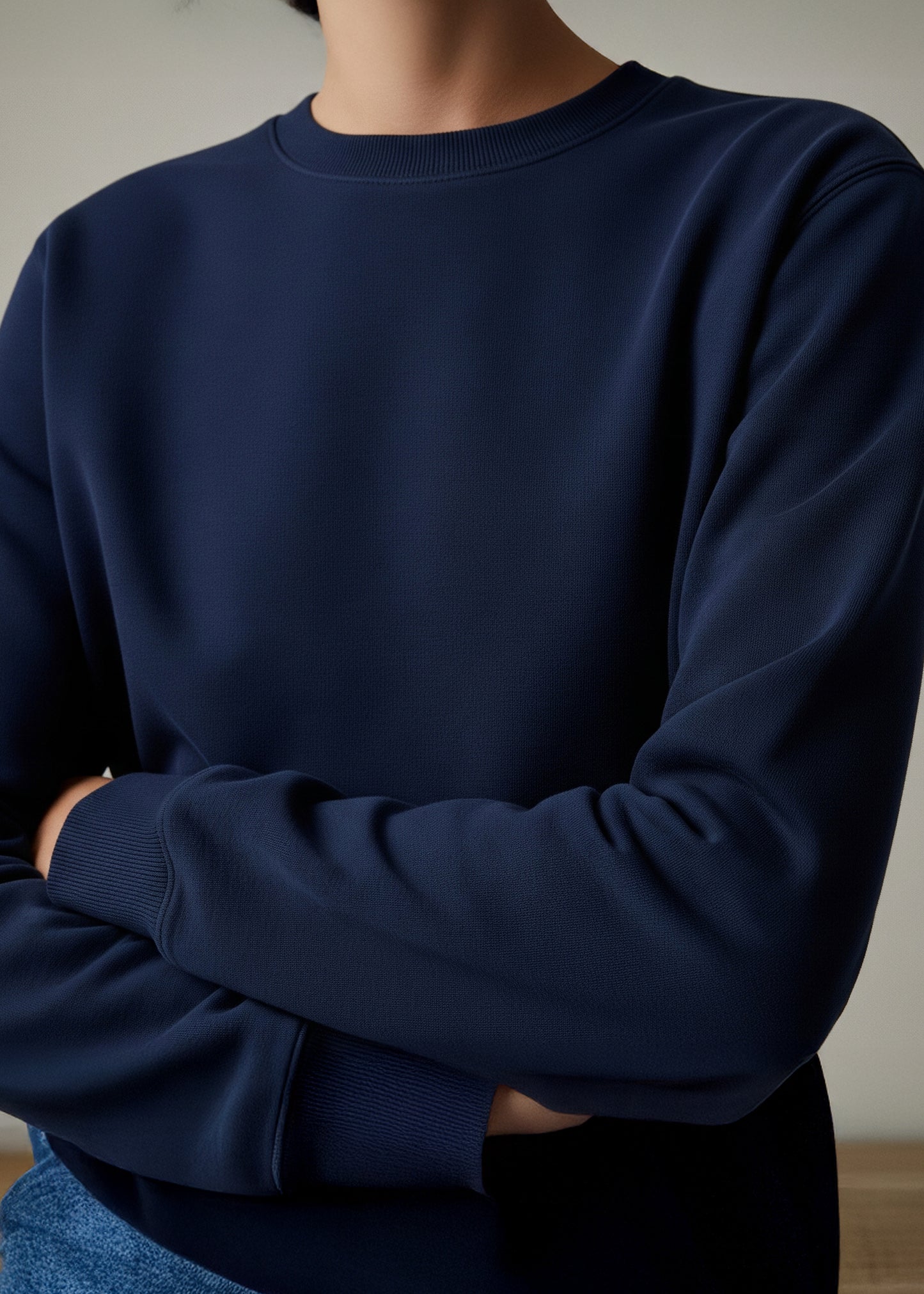 Luxura Fleece Sweatshirt - Navy Blue